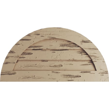 Ekena Millwork Timberthane Pecky Cypress Half Round Faux Wood Non-Functional Gable Vent, Primed Tan, 30"W x 15"H GVURHR30X15DPCPR